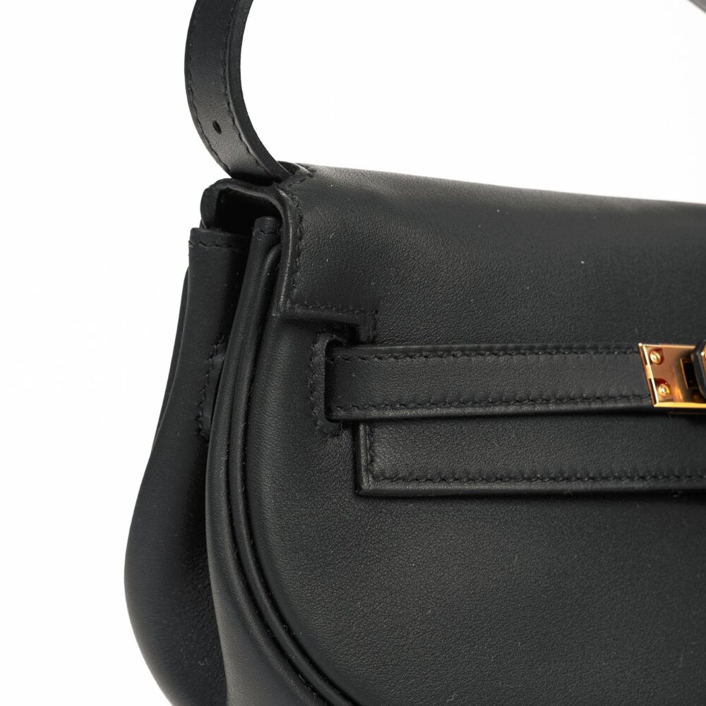 Hermes Kelly Moove Black Swift Leather GHW Shoulder Bag - Picture 5 of 16